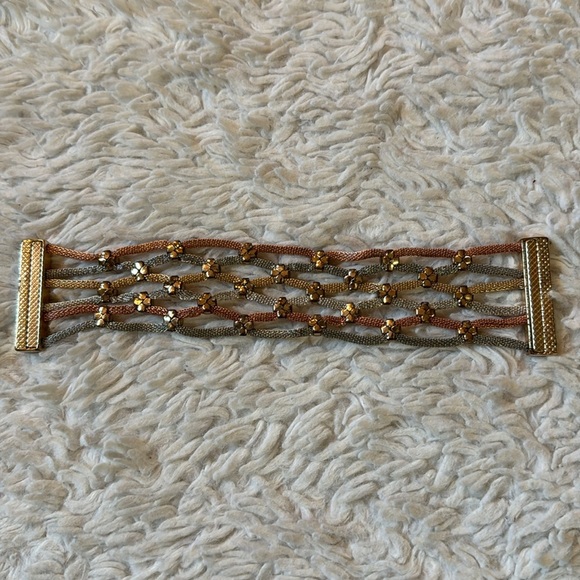 🤗MESH TWISTED BRACELET 4 TONES GOLD COPPER SILVER PEWTER MAGNETIC… - Picture 15 of 16